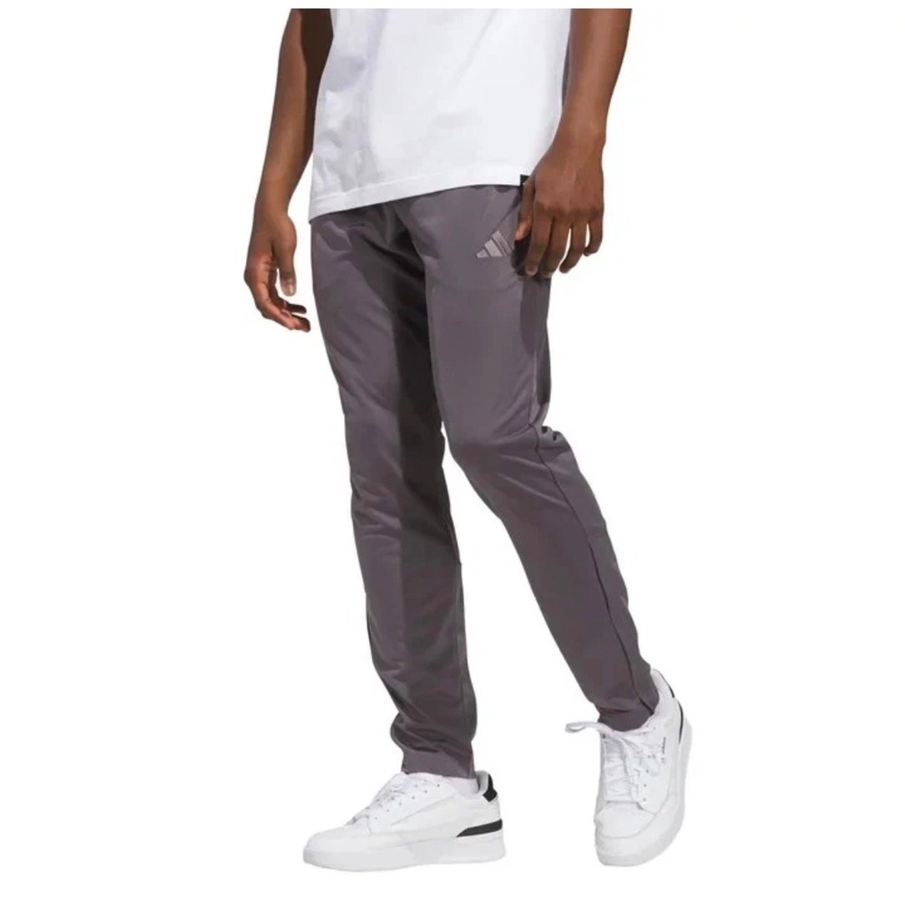 NWT Adidas Mens M Tricot Pant Grey Athletic Jogger Ankle Zip Athleisure Gymware